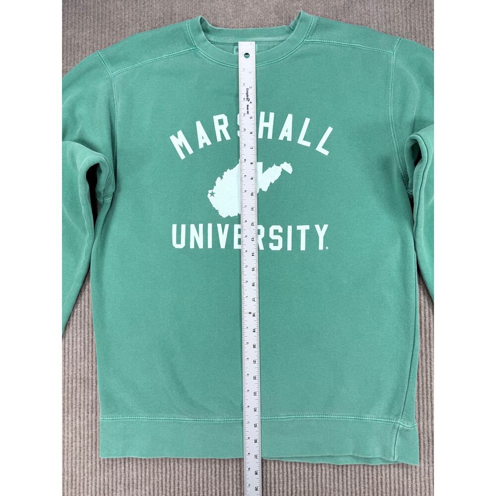 Comfort Colors Marshall University Green Crewneck Sweatshirt Medium - Picture 8 of 8